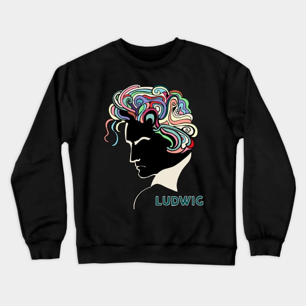 Ludwig Van Beethoven Crewneck Sweatshirt by bayraktaremre2